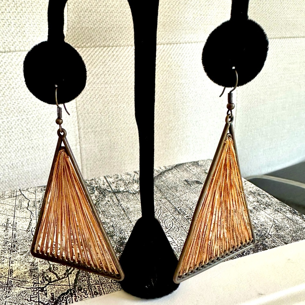 Boho Triangle Earrings, NWOT
